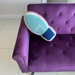 Target Wondershop Christmas Light Bulb Throw Pillow Reversible Lt. Blue Red 20"